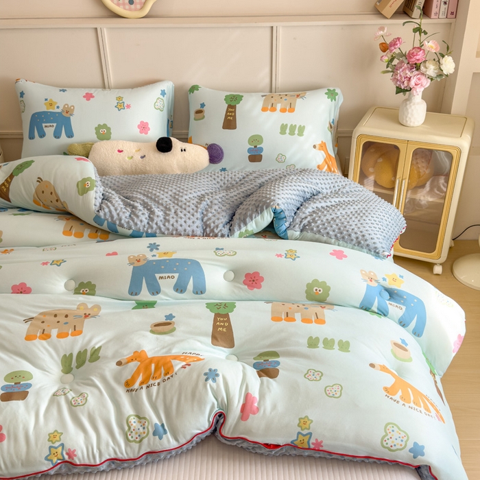 91家纺网 家纺一手货源 找家纺 （总）米菲 2025新款针织豆豆冬被被子被芯