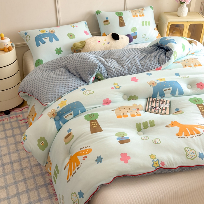 91家纺网 家纺一手货源 找家纺 （总）米菲 2025新款针织豆豆冬被被子被芯