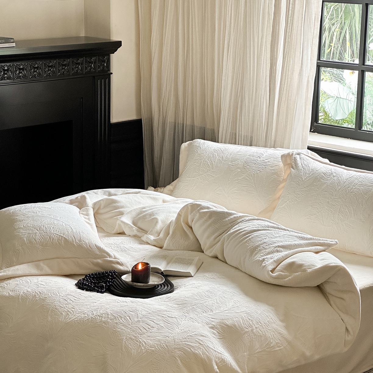 91家纺网 家纺一手货源 找家纺 （总）时亿家居 2025新款280g牛奶绒四件套-轻羽