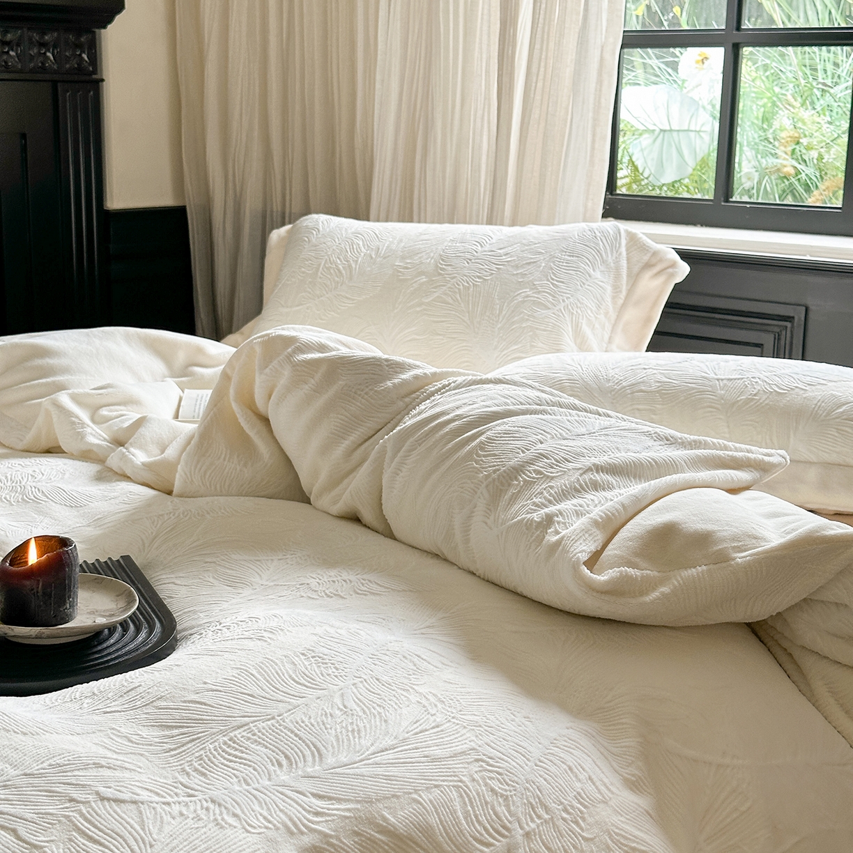 91家纺网 家纺一手货源 找家纺 （总）时亿家居 2025新款280g牛奶绒四件套-轻羽