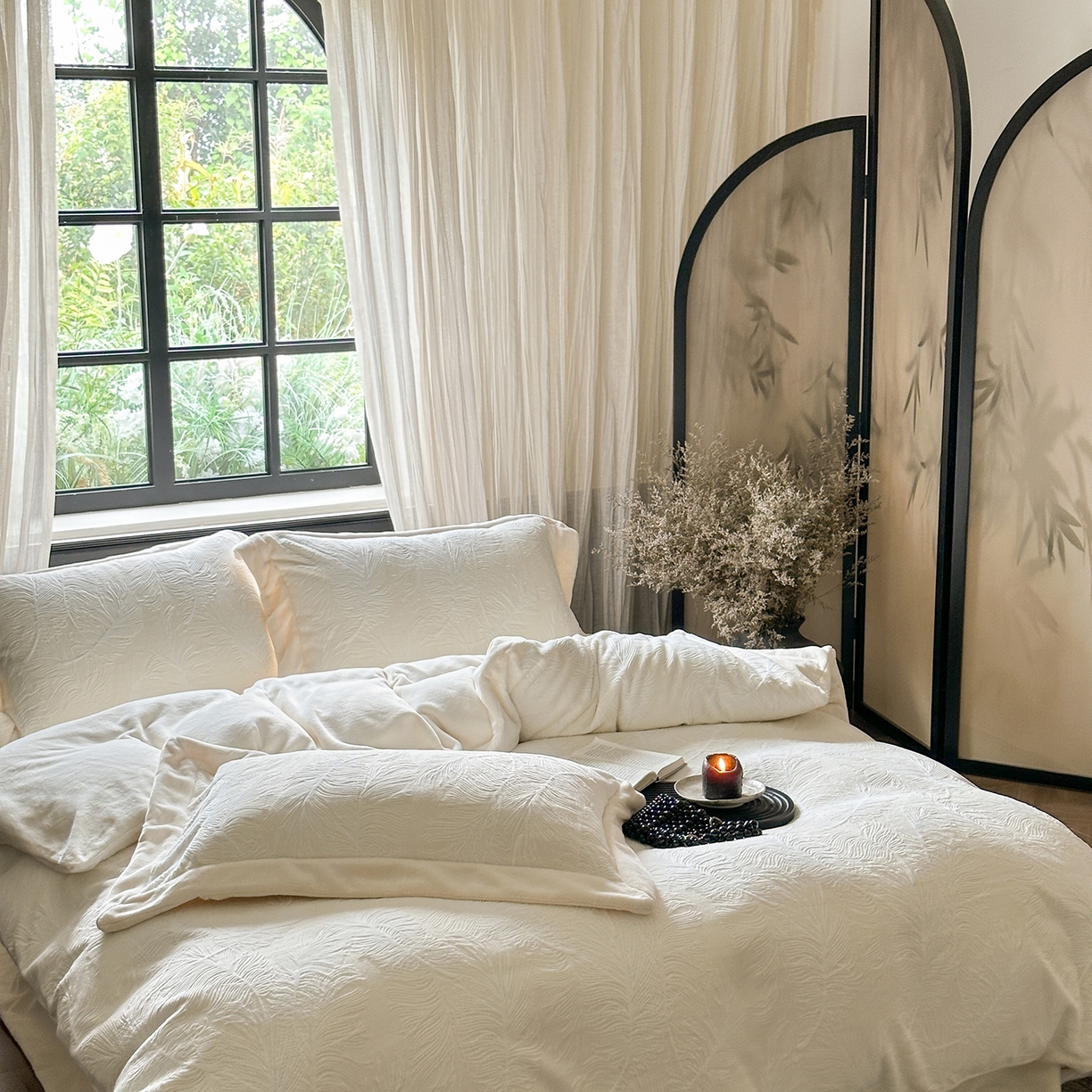 91家纺网 家纺一手货源 找家纺 （总）时亿家居 2025新款280g牛奶绒四件套-轻羽