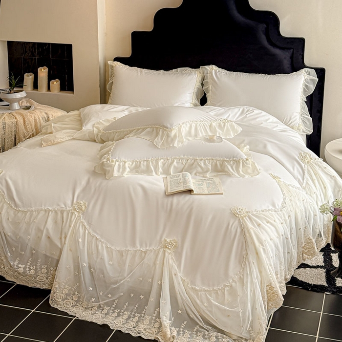 91家纺网 家纺一手货源 找家纺 （总）艺玲家纺 2025新款棉小棉法式公主风仙仙子系列四件套