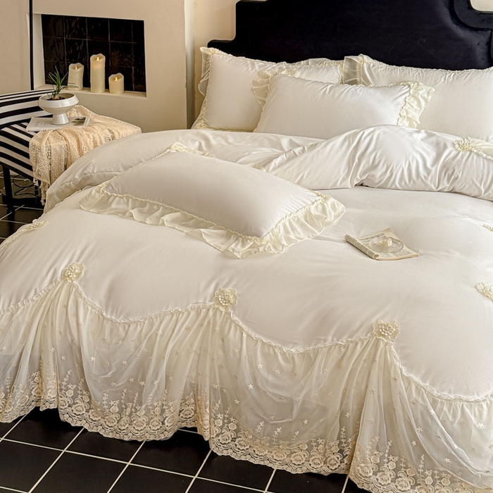 91家纺网 家纺一手货源 找家纺 （总）艺玲家纺 2025新款棉小棉法式公主风仙仙子系列四件套