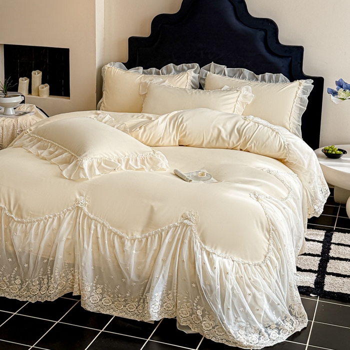 91家纺网 家纺一手货源 找家纺 （总）艺玲家纺 2025新款棉小棉法式公主风仙仙子系列四件套