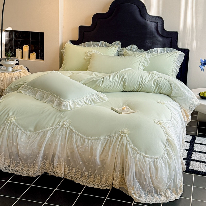 91家纺网 家纺一手货源 找家纺 （总）艺玲家纺 2025新款棉小棉法式公主风仙仙子系列四件套