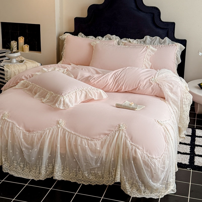 91家纺网 家纺一手货源 找家纺 （总）艺玲家纺 2025新款棉小棉法式公主风仙仙子系列四件套