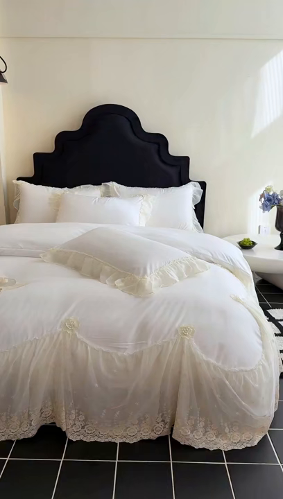 91家纺网 家纺一手货源 找家纺 （总）艺玲家纺 2025新款棉小棉法式公主风仙仙子系列四件套