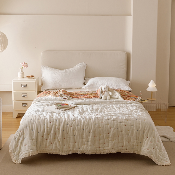 （总）麻依 2025新款安心棉十层纱布泡芙被全棉纱布被子被芯