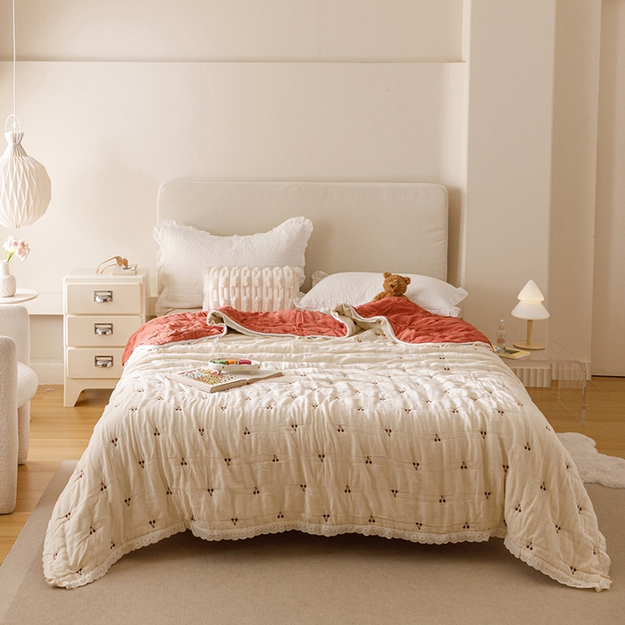 91家纺网 家纺一手货源 找家纺 （总）麻依 2025新款安心棉十层纱布泡芙被全棉纱布被子被芯