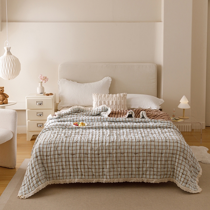 麻依 2025新款安心棉十层纱布泡芙被全棉纱布被子被芯 伊慕