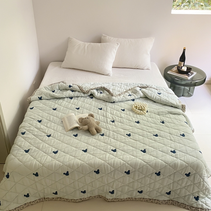 91家纺网 家纺一手货源 找家纺 （总）麻依 2025新款韩国泡芙被十层全棉纱布被子被芯