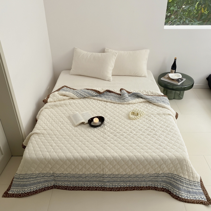 91家纺网 家纺一手货源 找家纺 （总）麻依 2025新款韩国泡芙被十层全棉纱布被子被芯