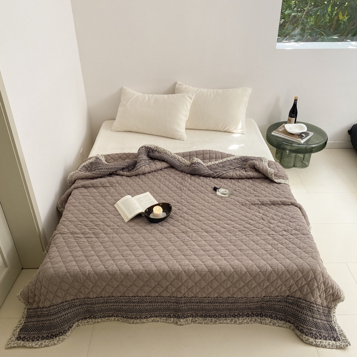 91家纺网 家纺一手货源 找家纺 （总）麻依 2025新款韩国泡芙被十层全棉纱布被子被芯