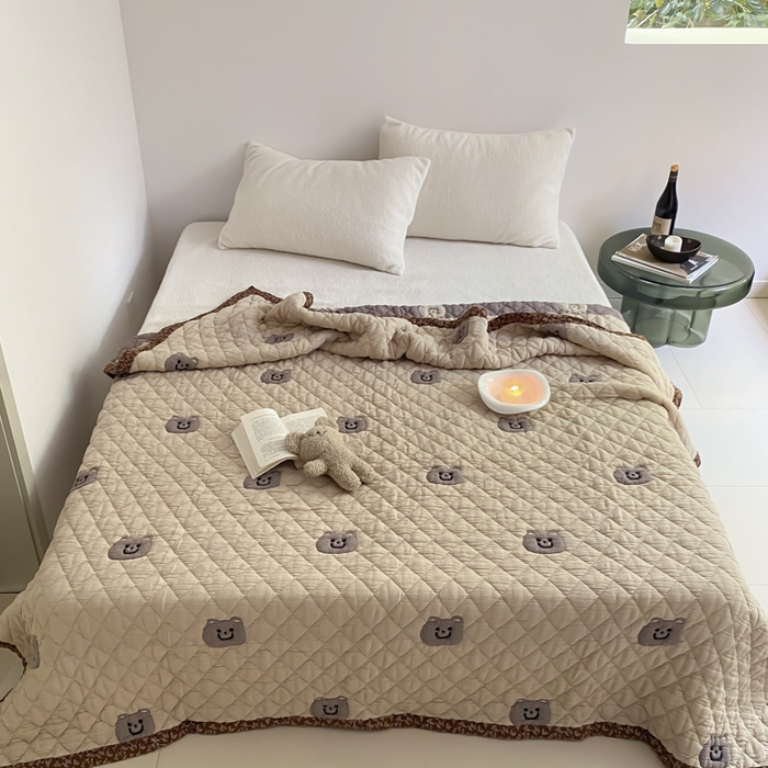 91家纺网 家纺一手货源 找家纺 （总）麻依 2025新款韩国泡芙被十层全棉纱布被子被芯