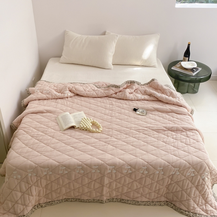 91家纺网 家纺一手货源 找家纺 （总）麻依 2025新款韩国泡芙被十层全棉纱布被子被芯