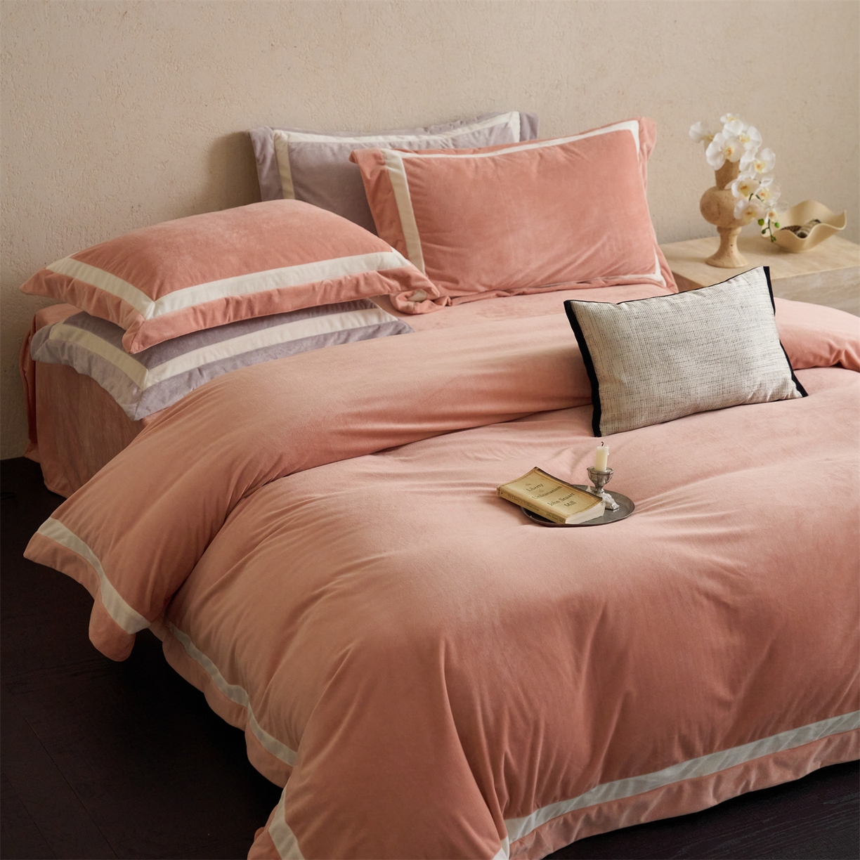 91家纺网 家纺一手货源 找家纺 （总）121 2025新款轻奢新法式德芙绒宝宝绒婴儿绒短毛绒牛奶绒四件套床单被套【提供买家秀】【会员-20】 平台控价券后不得低于318/338元