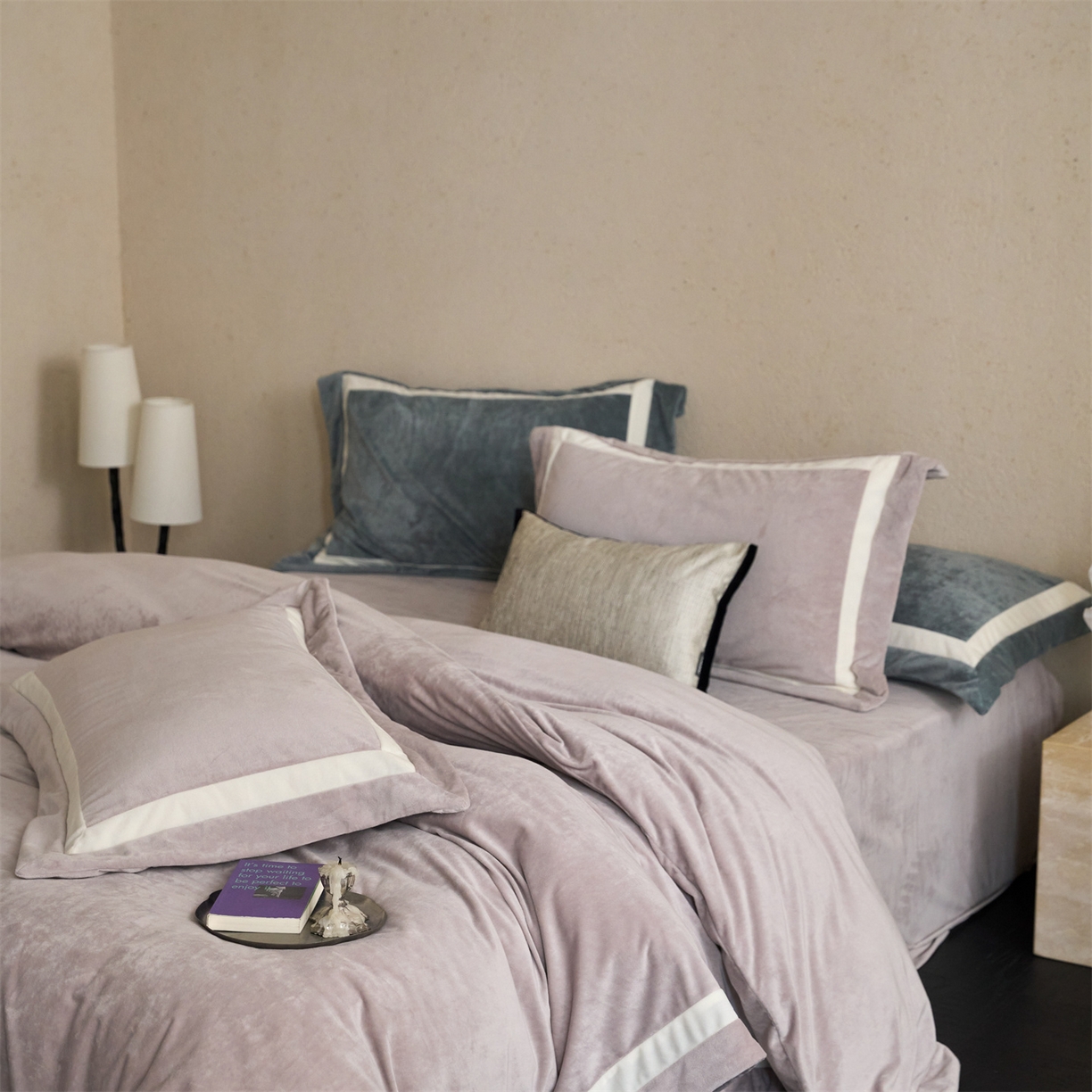 91家纺网 家纺一手货源 找家纺 （总）121 2025新款轻奢新法式德芙绒宝宝绒婴儿绒短毛绒牛奶绒四件套床单被套【提供买家秀】【会员-20】 平台控价券后不得低于318/338元