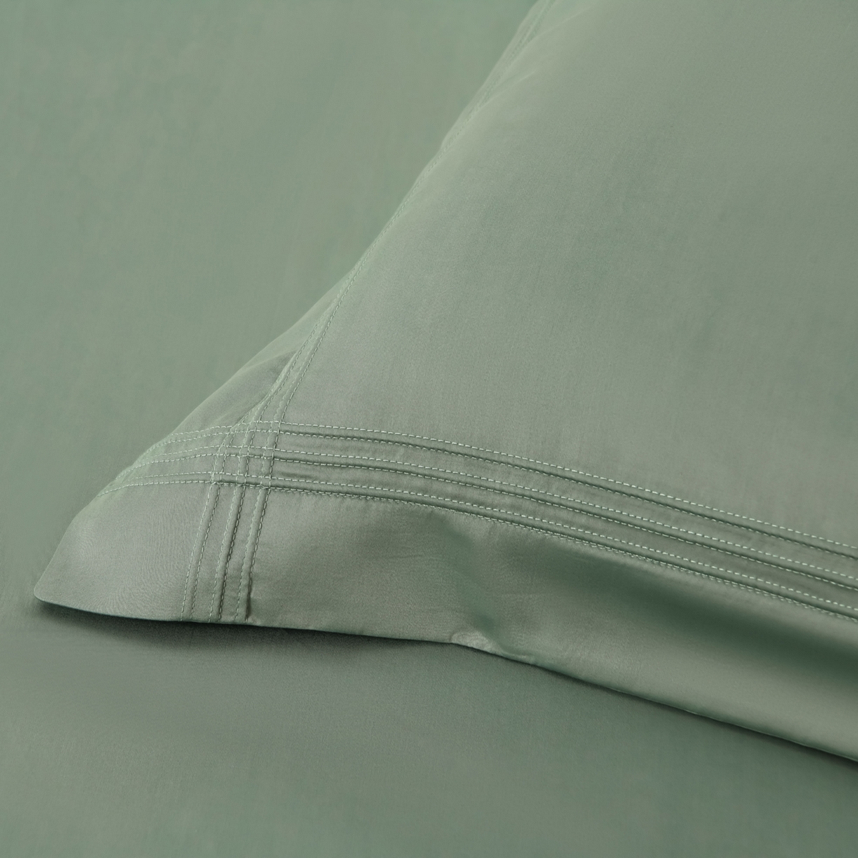 91家纺网 家纺一手货源 找家纺 润淳家居 2025新款100支新疆长绒棉四件套纯棉四件套全棉四件套 梦幻 灰湖绿