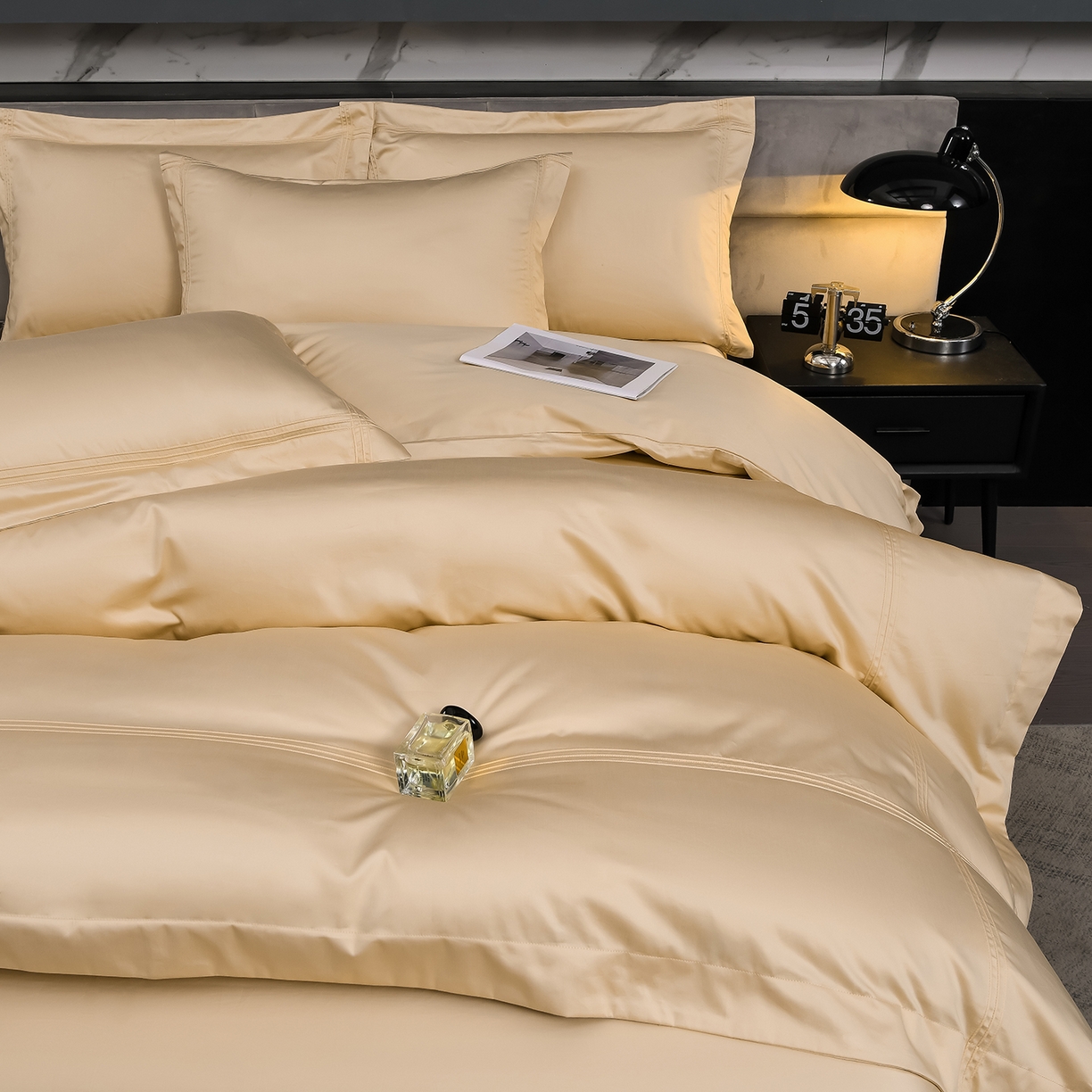 91家纺网 家纺一手货源 找家纺 润淳家居 2025新款100支新疆长绒棉四件套纯棉四件套全棉四件套 梦幻 圣殿驼