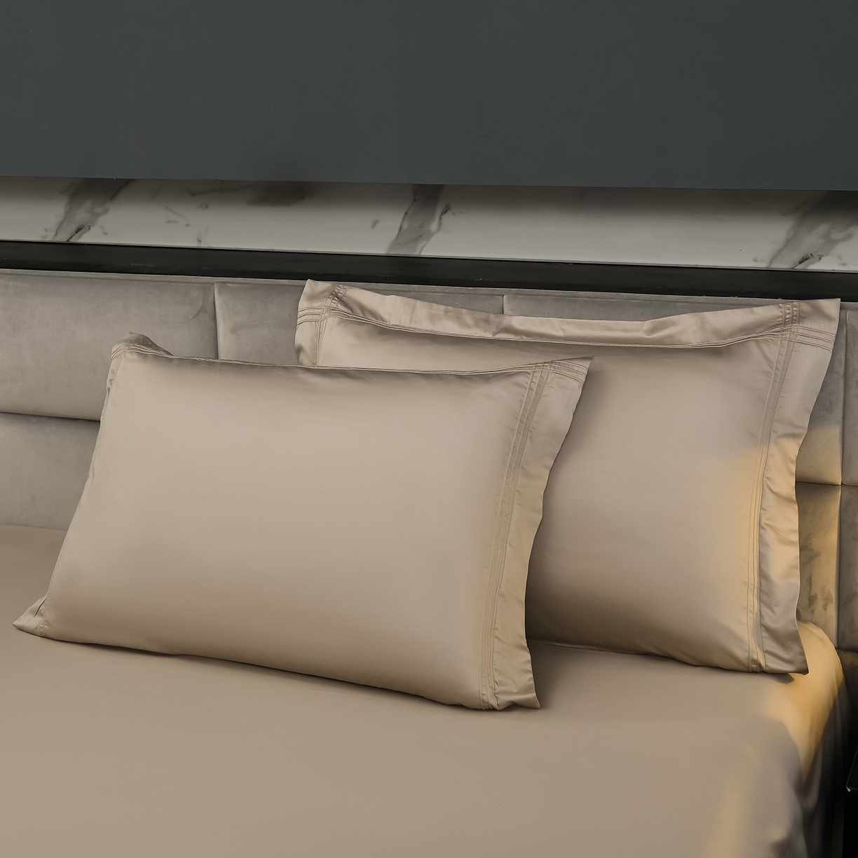 91家纺网 家纺一手货源 找家纺 润淳家居 2025新款100支新疆长绒棉四件套纯棉四件套全棉四件套 梦幻 烟灰紫