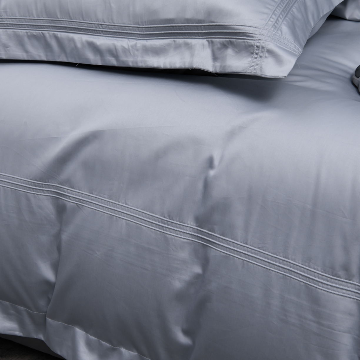 91家纺网 家纺一手货源 找家纺 润淳家居 2025新款100支新疆长绒棉四件套纯棉四件套全棉四件套 梦幻 水波蓝