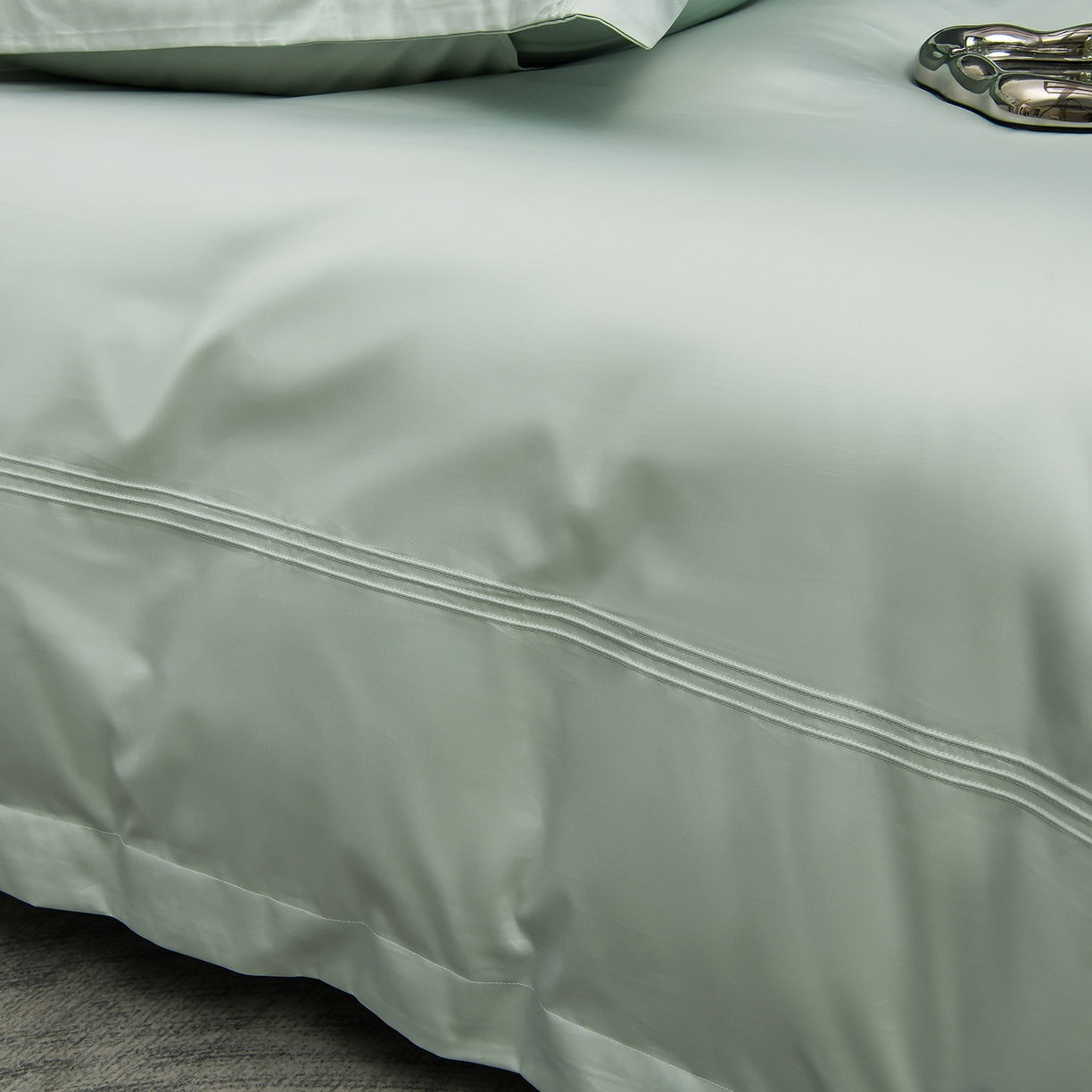 91家纺网 家纺一手货源 找家纺 润淳家居 2025新款100支新疆长绒棉四件套纯棉四件套全棉四件套 梦幻 青水绿