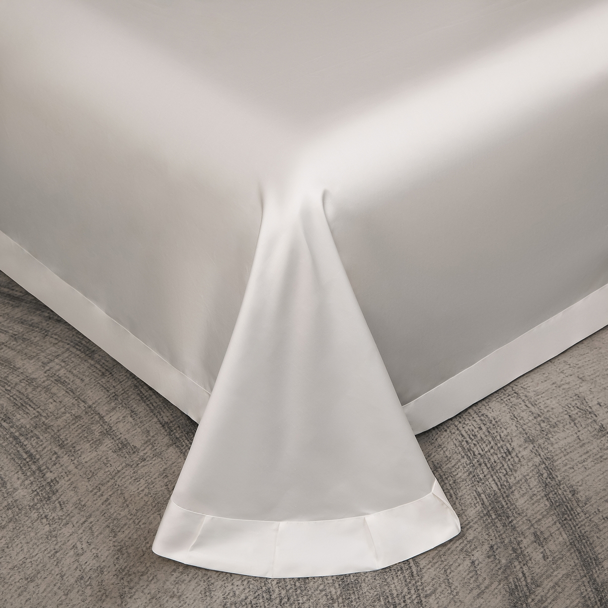 91家纺网 家纺一手货源 找家纺 润淳家居 2025新款100支新疆长绒棉四件套纯棉四件套全棉四件套 爱诺 雪白