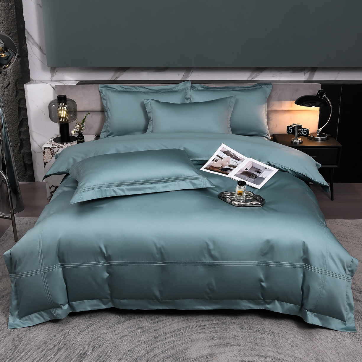 91家纺网 家纺一手货源 找家纺 润淳家居 2025新款100支新疆长绒棉四件套纯棉四件套全棉四件套 梦幻 赫蒂青