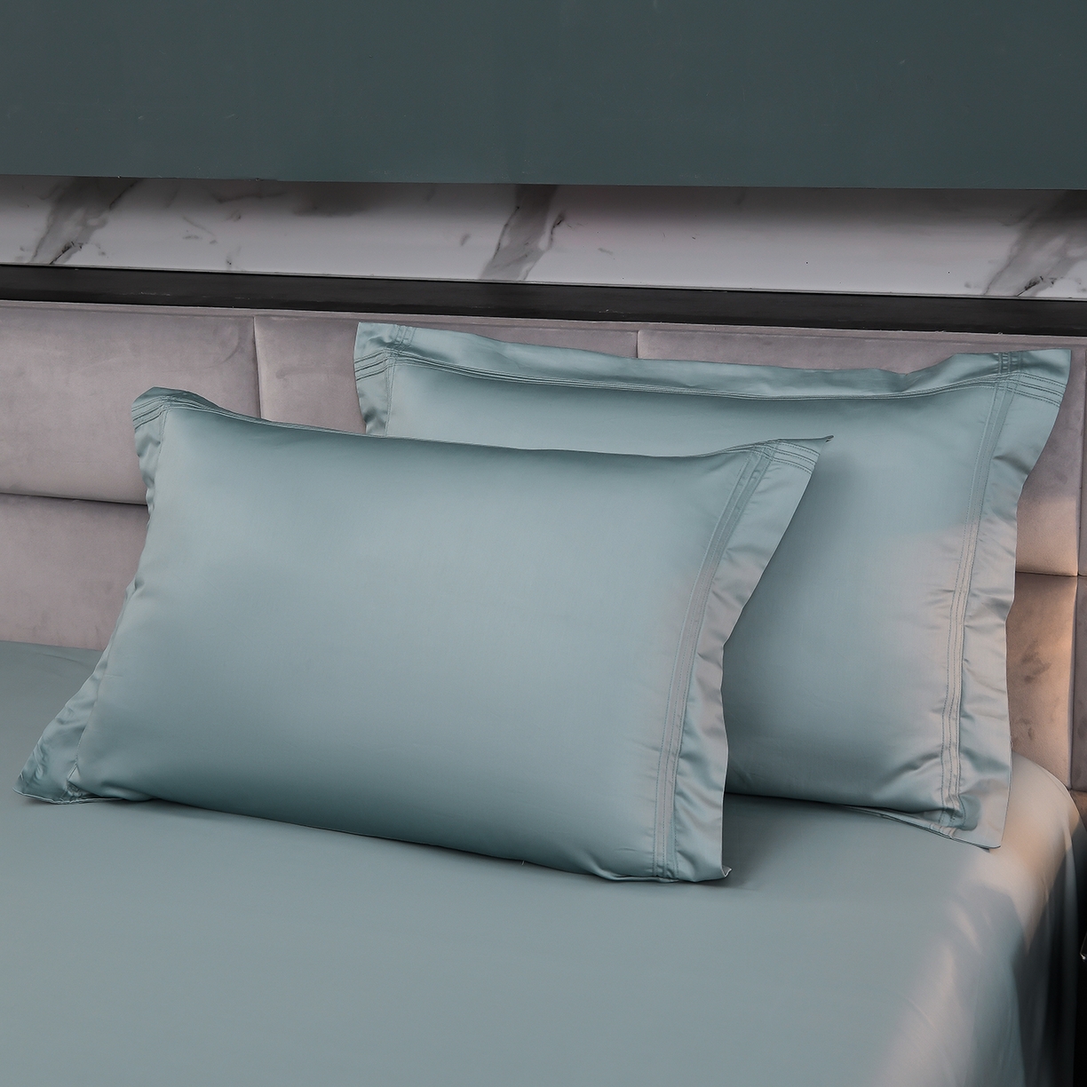 91家纺网 家纺一手货源 找家纺 润淳家居 2025新款100支新疆长绒棉四件套纯棉四件套全棉四件套 梦幻 星耀蓝