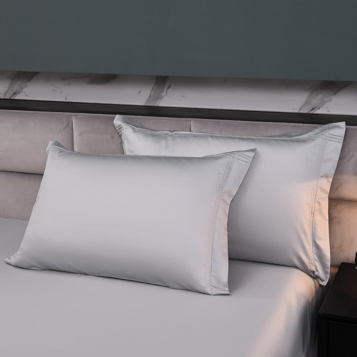 91家纺网 家纺一手货源 找家纺 润淳家居 2025新款100支新疆长绒棉四件套纯棉四件套全棉四件套 梦幻 繁星蓝