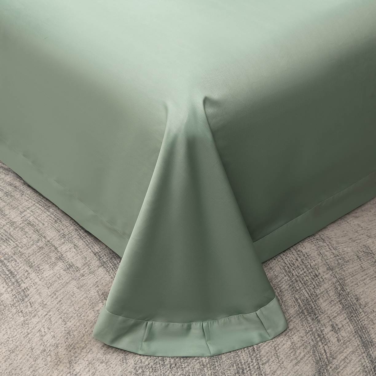 91家纺网 家纺一手货源 找家纺 润淳家居 2025新款100支新疆长绒棉四件套纯棉四件套全棉四件套 梦幻 灰湖绿