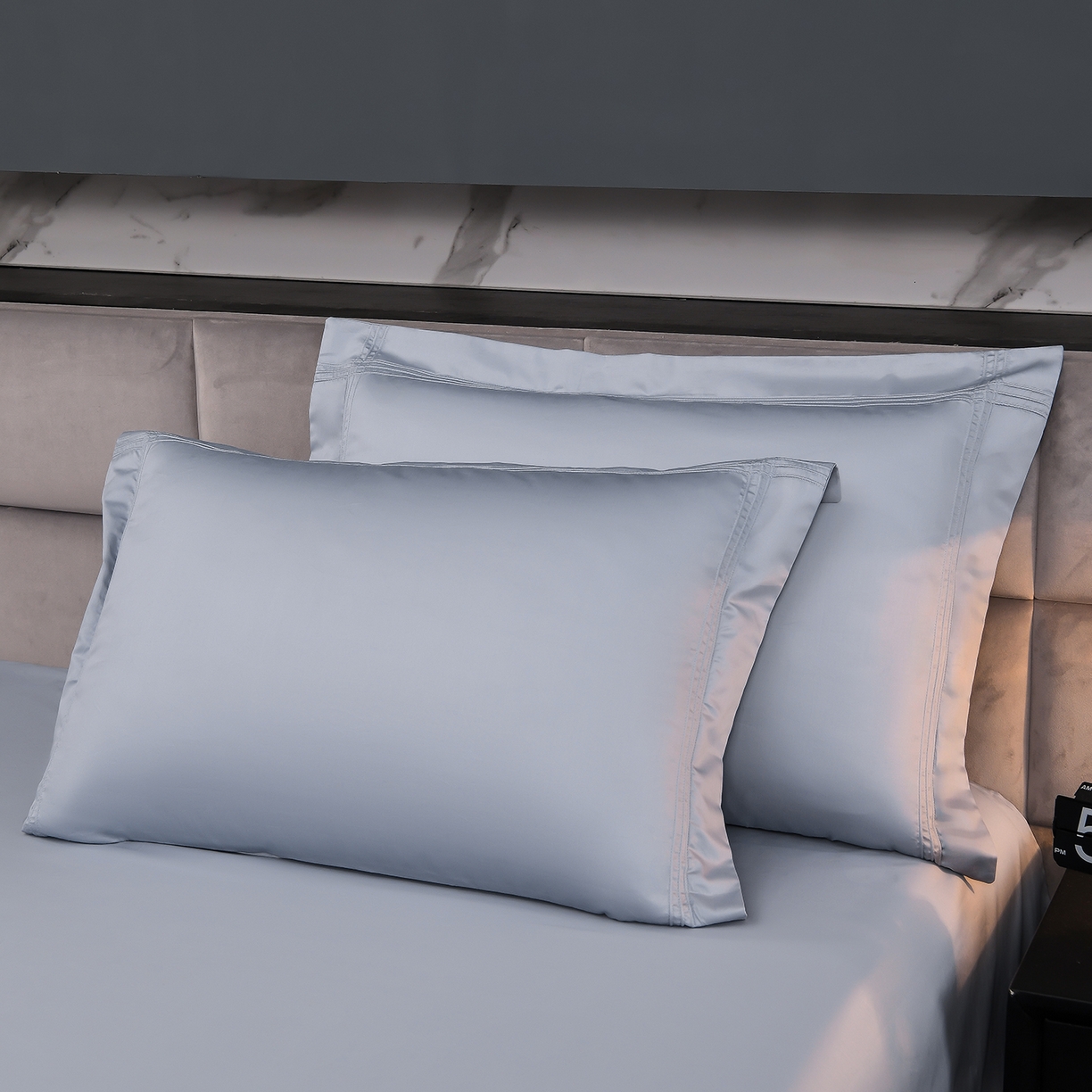 91家纺网 家纺一手货源 找家纺 润淳家居 2025新款100支新疆长绒棉四件套纯棉四件套全棉四件套 梦幻 水波蓝