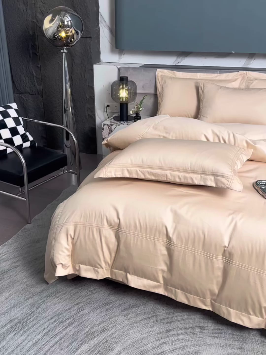 91家纺网 家纺一手货源 找家纺 润淳家居 2025新款100支新疆长绒棉四件套纯棉四件套全棉四件套 梦幻 圣殿驼