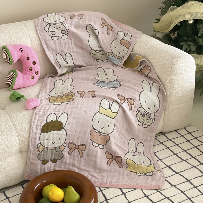 91家纺网 家纺一手货源 找家纺 （总）麻依 2025新款软萌纱布浴巾四层全棉纱布浴巾