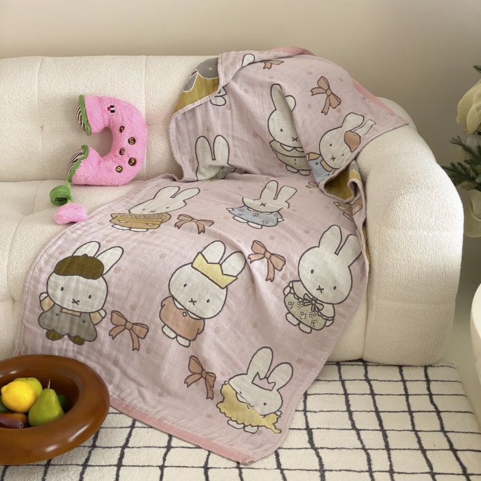 91家纺网 家纺一手货源 找家纺 （总）麻依 2025新款软萌纱布浴巾四层全棉纱布浴巾