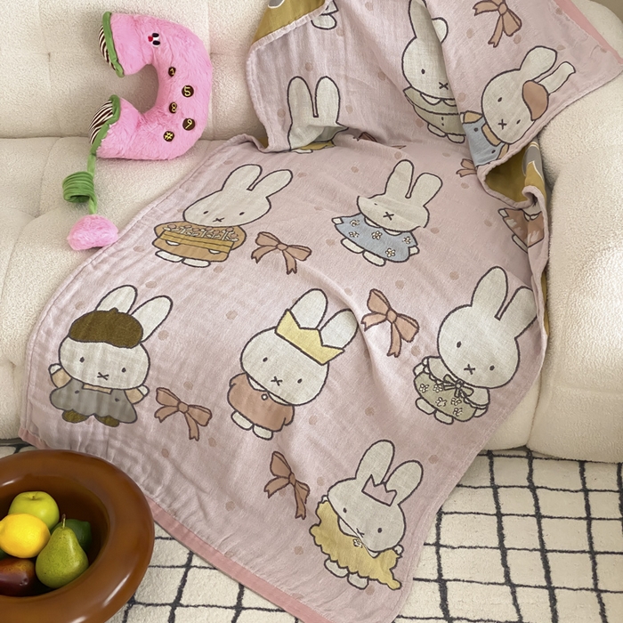 91家纺网 家纺一手货源 找家纺 （总）麻依 2025新款软萌纱布浴巾四层全棉纱布浴巾