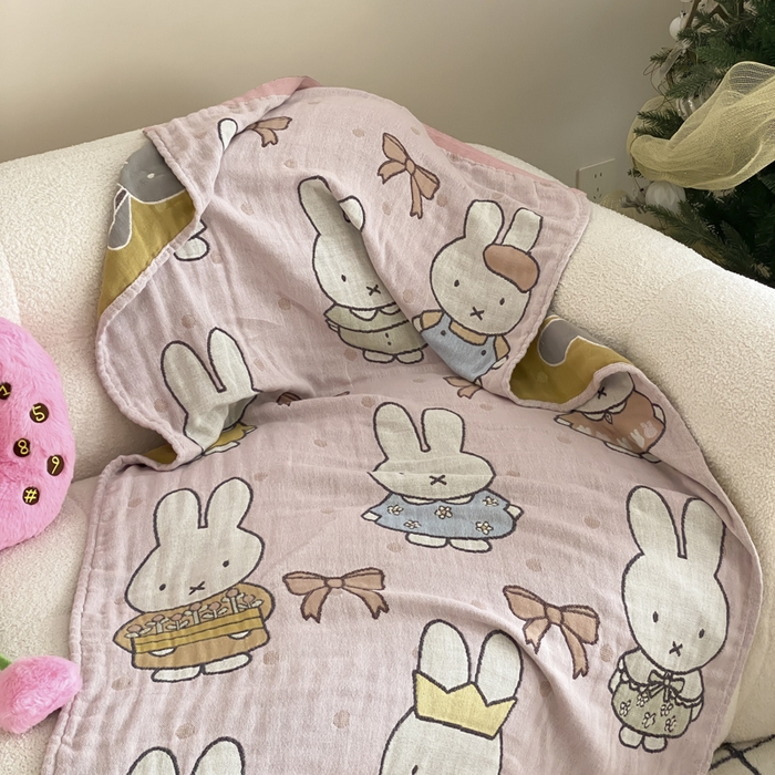 91家纺网 家纺一手货源 找家纺 （总）麻依 2025新款软萌纱布浴巾四层全棉纱布浴巾