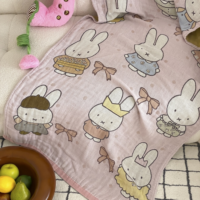 91家纺网 家纺一手货源 找家纺 （总）麻依 2025新款软萌纱布浴巾四层全棉纱布浴巾