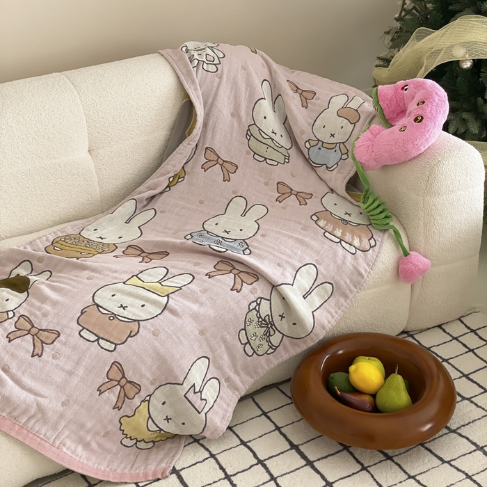 91家纺网 家纺一手货源 找家纺 （总）麻依 2025新款软萌纱布浴巾四层全棉纱布浴巾