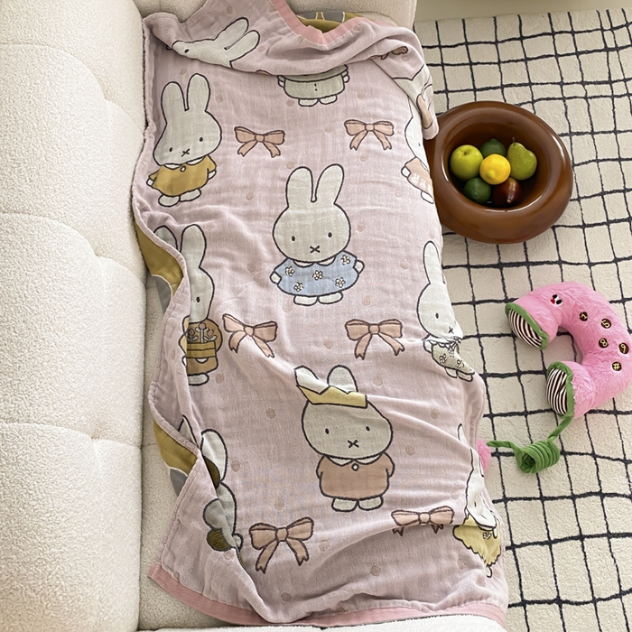 91家纺网 家纺一手货源 找家纺 （总）麻依 2025新款软萌纱布浴巾四层全棉纱布浴巾