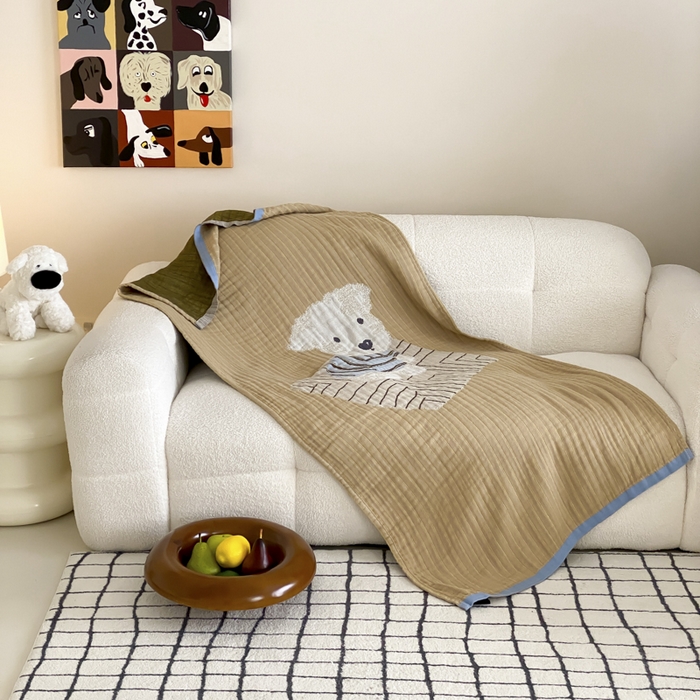 91家纺网 家纺一手货源 找家纺 （总）麻依 2025新款软萌纱布浴巾四层全棉纱布浴巾