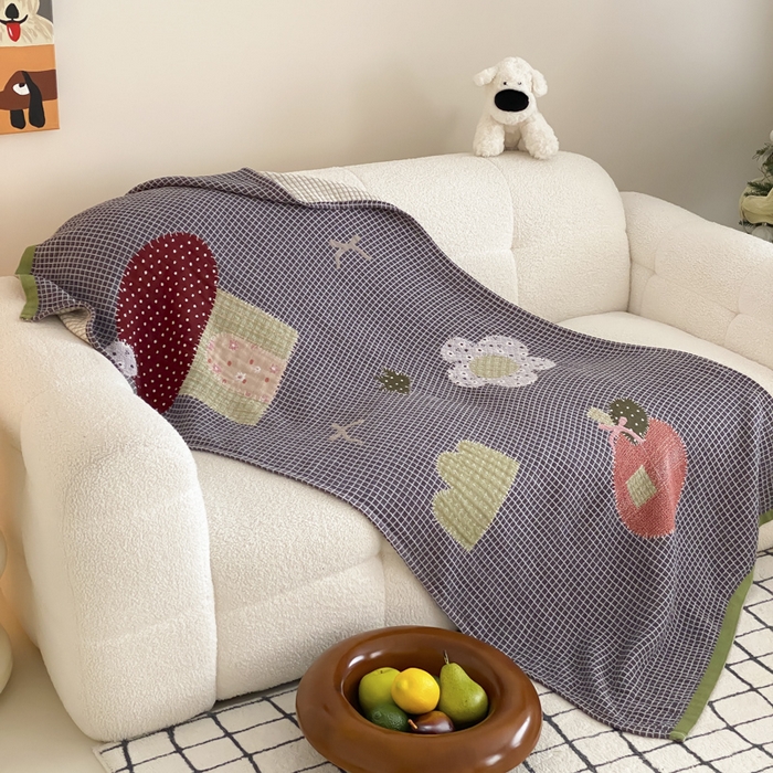 91家纺网 家纺一手货源 找家纺 麻依 2025新款软萌纱布浴巾四层全棉纱布浴巾 快乐童年 80*160