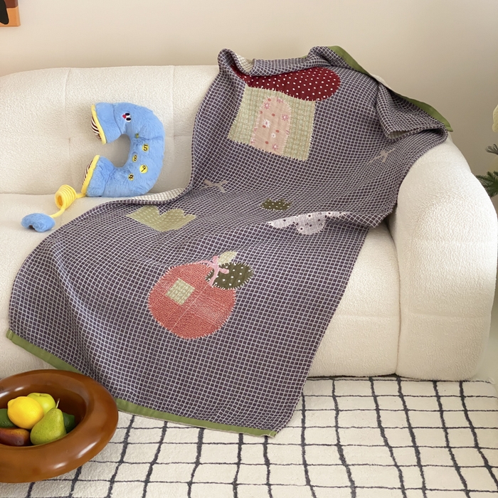 91家纺网 家纺一手货源 找家纺 麻依 2025新款软萌纱布浴巾四层全棉纱布浴巾 快乐童年 80*160