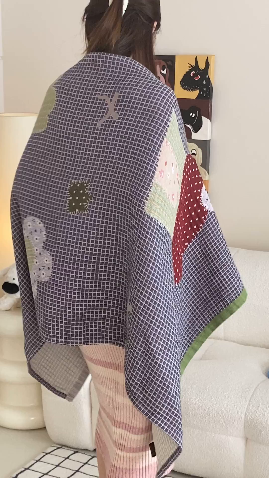 91家纺网 家纺一手货源 找家纺 麻依 2025新款软萌纱布浴巾四层全棉纱布浴巾 快乐童年 80*160