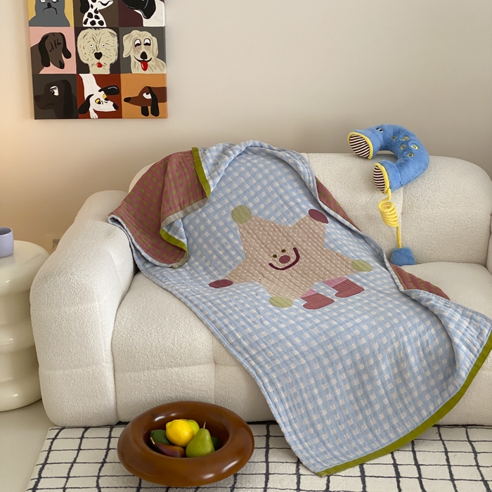 麻依 2025新款软萌纱布浴巾四层全棉纱布浴巾 亮晶晶 80*160