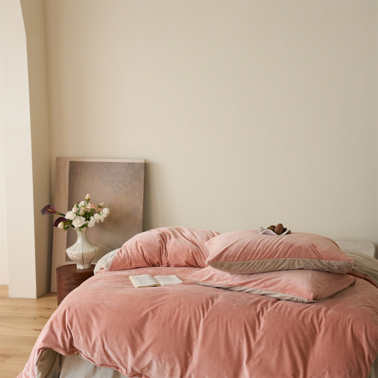 91家纺网 家纺一手货源 找家纺 （总）121 2025新款轻奢新法式德芙绒宝宝绒婴儿绒短毛绒牛奶绒四件套床单被套【会员-10】 平台控价券后不得低于168   218   238