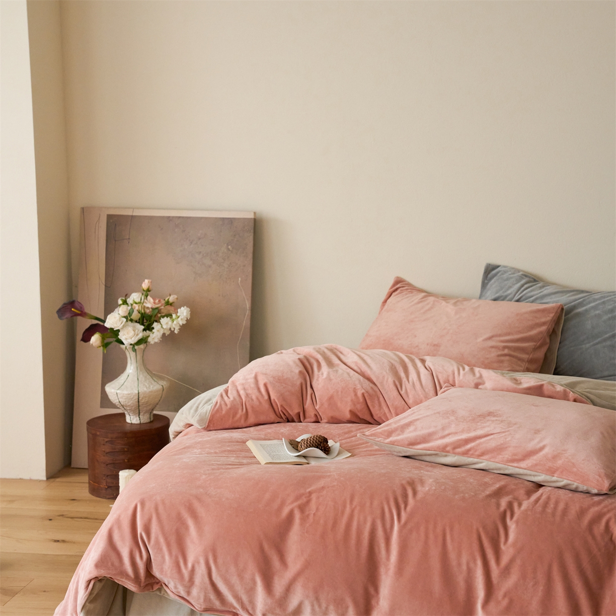 91家纺网 家纺一手货源 找家纺 （总）121 2025新款轻奢新法式德芙绒宝宝绒婴儿绒短毛绒牛奶绒四件套床单被套【会员-10】 平台控价券后不得低于168   218   238