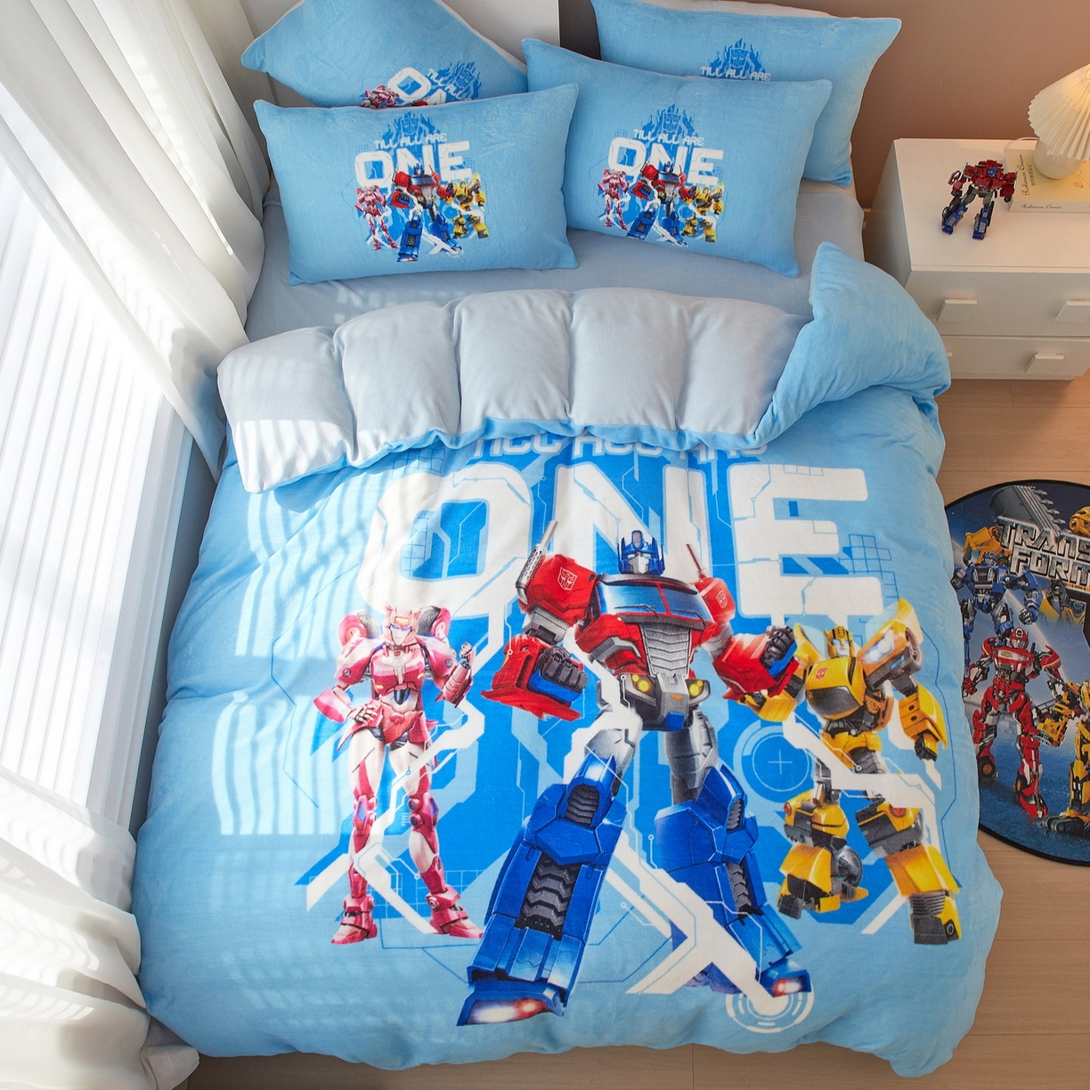 蘭菲家纺 2025新款变形金刚牛奶绒四件套 1号