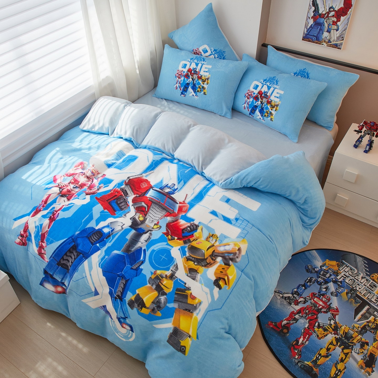 91家纺网 家纺一手货源 找家纺 蘭菲家纺 2025新款变形金刚牛奶绒四件套 1号