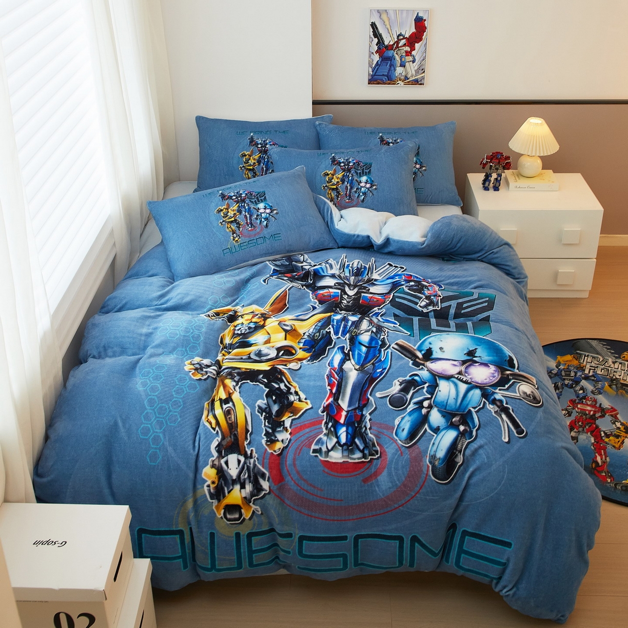 91家纺网 家纺一手货源 找家纺 蘭菲家纺 2025新款变形金刚牛奶绒四件套 2号